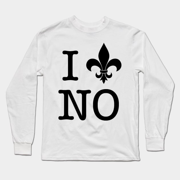 I Fleur de Lis New Orleans Long Sleeve T-Shirt by KyleHarlow